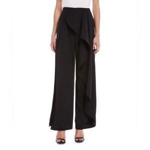 ALICE + OLIVIA Verdell Slit Ruffle Wide-Leg Pants Size 4